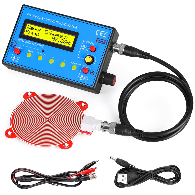 Mini DDS Signal Generator,1Hz-500kHz Multifunction Waveform Generator Signal Source with 7.83Hz Schumann Resonator, Ideal for Audio Testing, Oscilloscope Calibration, Tracking Down Circuit Faults 180MA