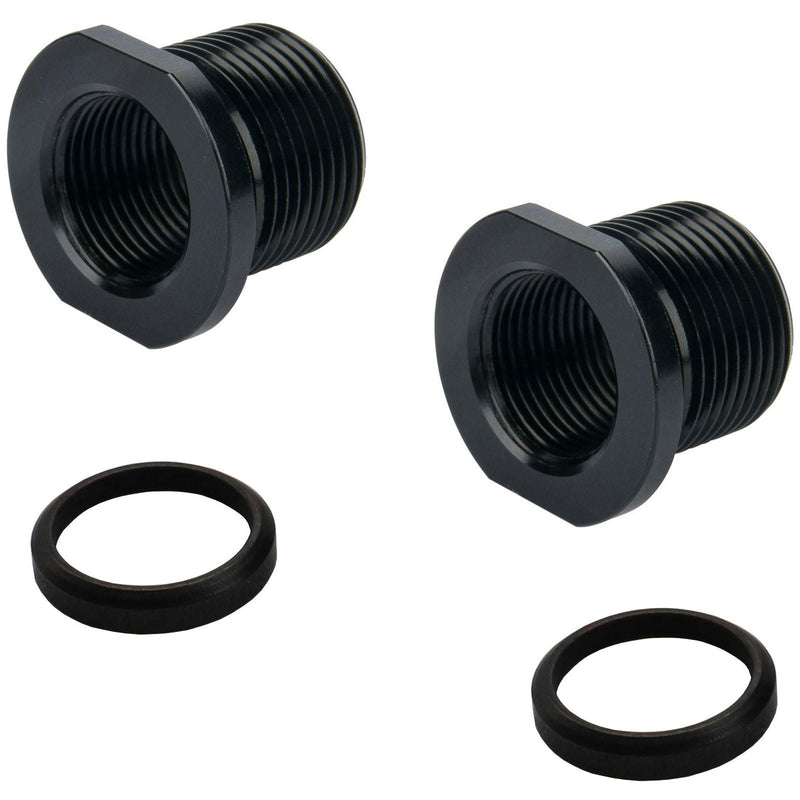Thread Protector, 1/2 x 28 to 5/8x24 with Crush Washer Steel (2 Pack)