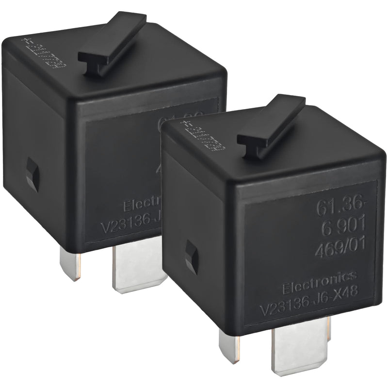 (Pack of 2) V23136-J6-X48 Automotive Power Relay - 12VDC 4 Pin Multi Use Relay 61366901469 for E90 E91 E92 E93 CAS Module