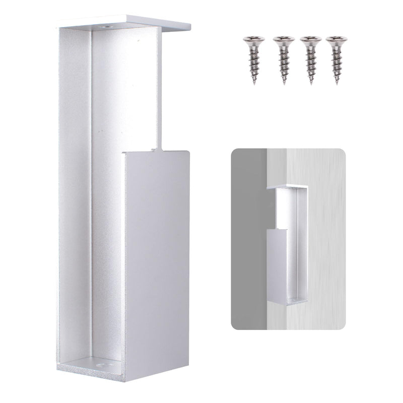 MOROBOR 1 Pcs Pocket Door Handles, Sliding Door Pull Hardware Recessed Finger Flush Pull Closet Door Pulls for Sliding Barn Door Drawer Cupboard Wardrobe(Silver) Silver