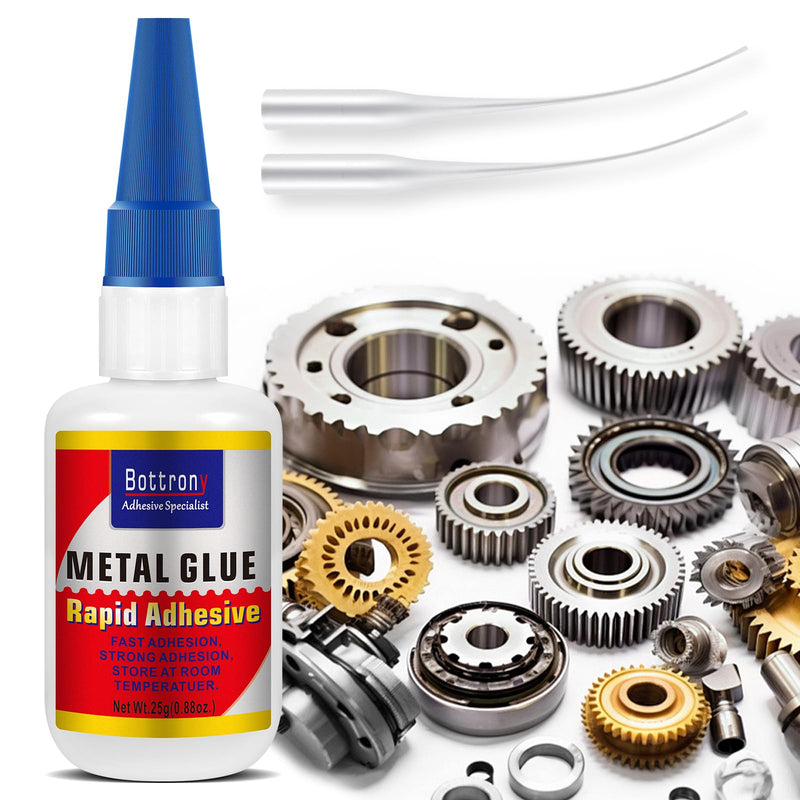 Metal Glue, Metal Repair Glue for Small Piece Metal, Waterproof Instant Drying Glue, Strongest Metal Glue Ideal for Metal to Metal, DIY, Metal Crafts, Ceramic, Jewelry (1 Bottle of 25g)