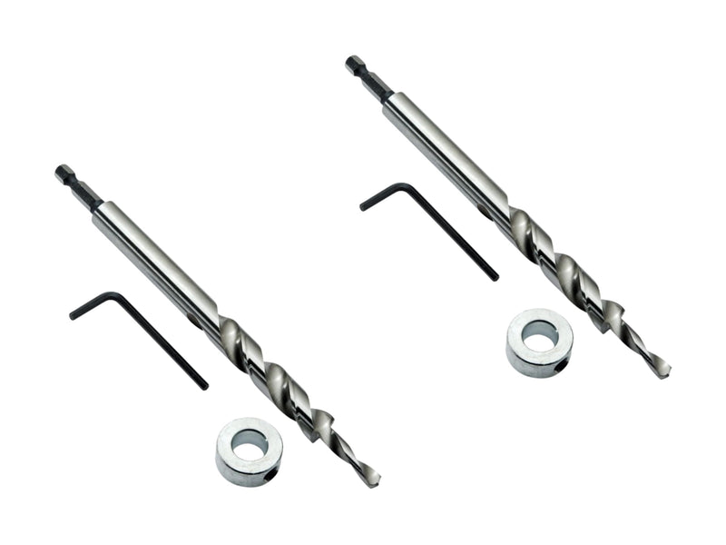 ARMOR TOOL 3/8" Quick-Change Drill Bit, Stop Collar, and Allen Wrench - 2 Pack