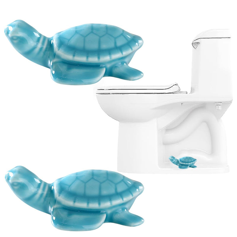 Cute Turtle Toilet Bolt Caps Ceramic Sea Turtle Toilet Bolt Covers Decorative, Set of 2 Toilet Screw Cover Caps, Toilet Caps for Bottom of Toilet, Toilet Bowl Caps for Bolts Bathroom Decor (F) F