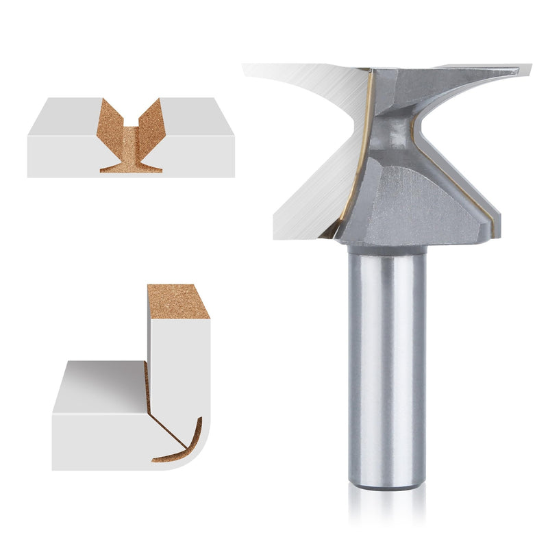 HUHAO 1/2" Shank R30 Arc Bending Router Bits,Woodworking Arc Bending Integrated Forming Knife Router Bit, Seamless Woodworking Router Bit with Integrated Knife R30 Seamless
