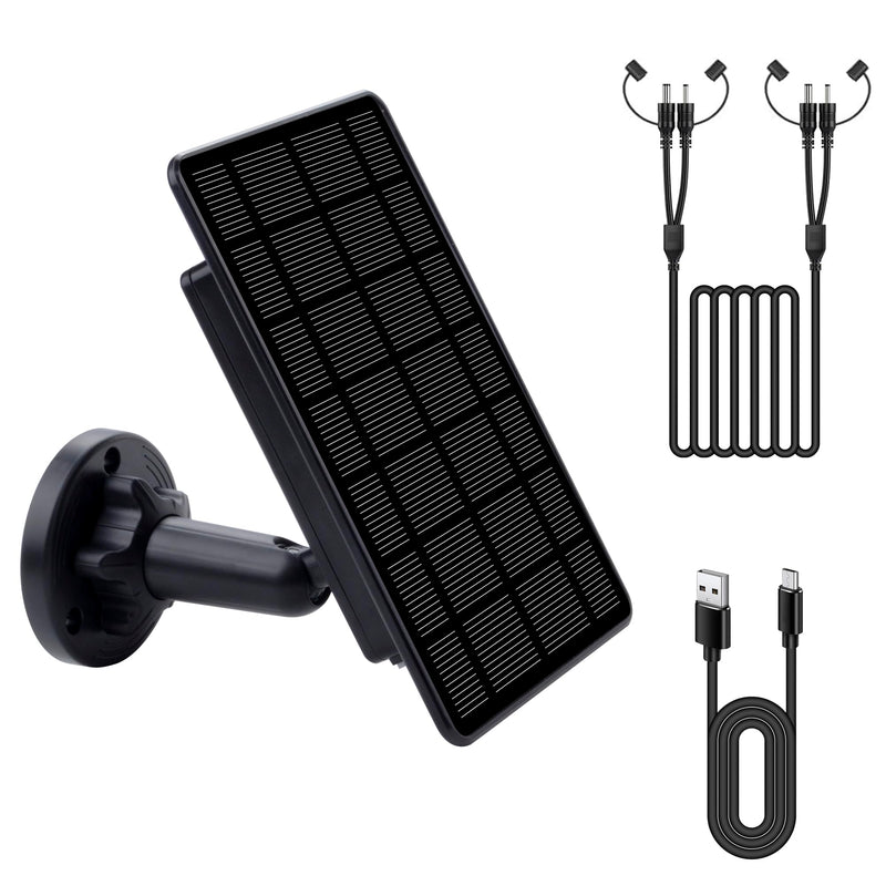 3W Trail Camera Solar Panel, with Build-in 5000mAh Rechargeable Lithium Battery Solar Battery Charger Kit for Hunting Game Cameras or Deer Feeder Accessory, 12V/1A 6V/2A IP65 Waterproof Solar Panel