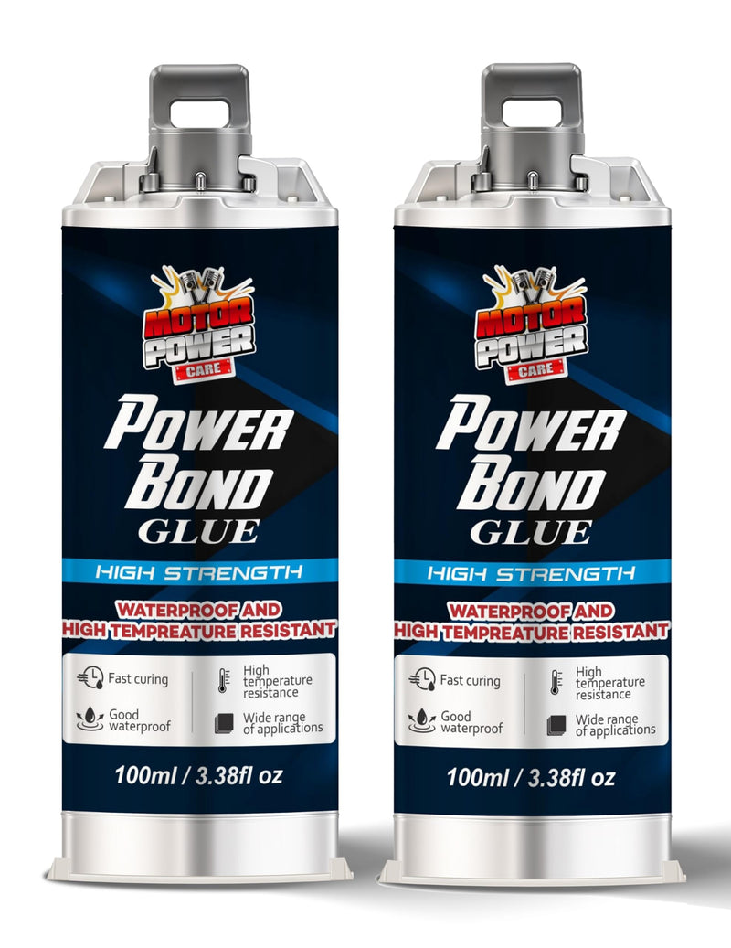 2 x Power Bond Glue, Metal Repair Glue, High-Temperature Heat Resistant, Metal to Metal, Plastics and Ceramics, (Pack of 2 = 6.74 oz) - NewNest Australia