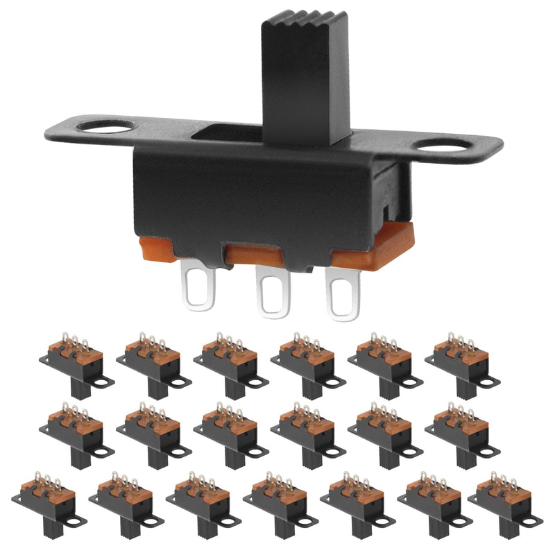 Mini Micro Slide Switch - 1p2t 2 Position - 20pcs SPDT Toggle Switch - Panel Mount Small High Knob Vertical for Breadboard PCB Arduino Electronic Board - (SS12F15) 5mm - Dip Miniature Slide Switch SS12F15-5mm-20pcs
