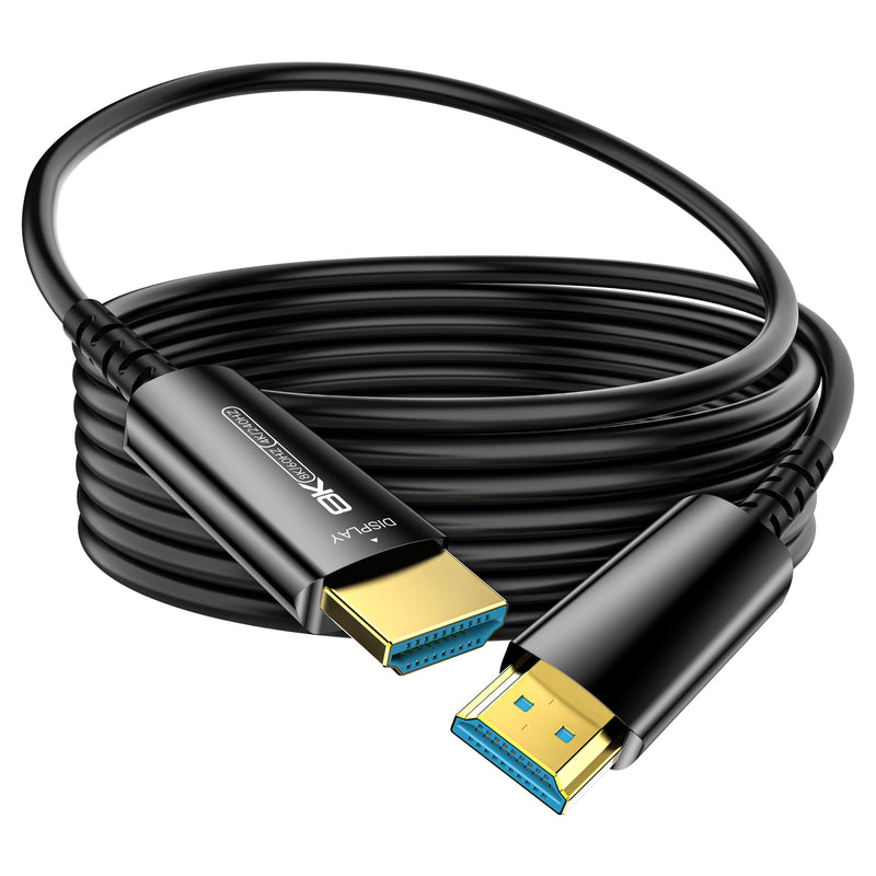 Fiber Optic HDMI Cable 65 FT, 8K Long HDMI 2.1 Cable, Thin HDMI Cord 48Gbps Ultra High Speed, 8K@60Hz, 4K@240Hz/120Hz, Dynamic HDR, eARC, HDCP 2.2&2.3, 3D, Compatible for PS4/5/Xbox/TV/Laptop 65 feet