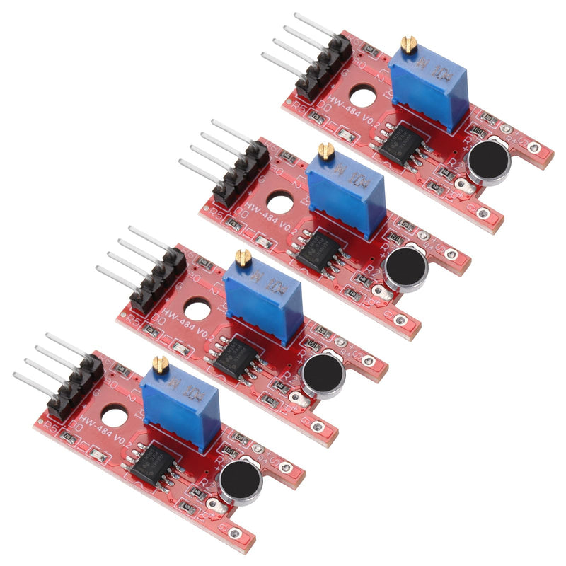 MECCANIXITY 4 Pcs Microphone Sound Sensor KY-038 Voice Detection Module Voice Sound Detection Sensor Module for Voice-Activated Switch