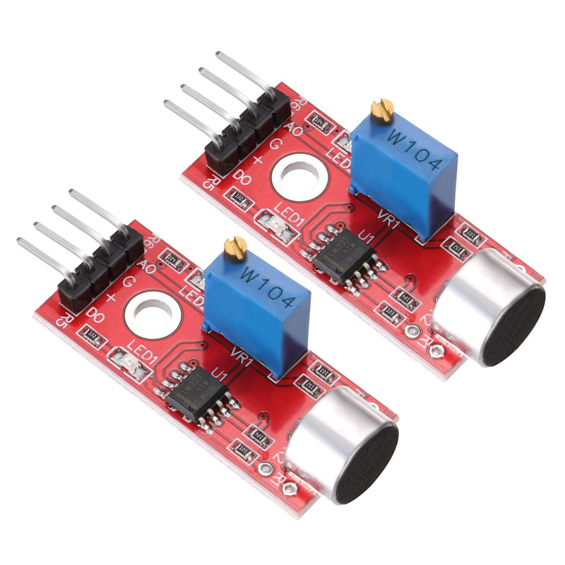 MECCANIXITY 2 Pcs Microphone Sound Sensor KY-037 Voice Detection Module Voice Sound Detection Sensor Module for Voice-Activated Switch