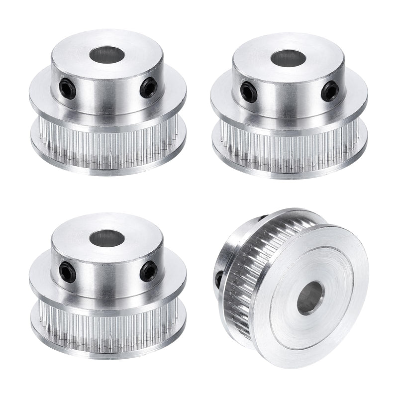 uxcell 4pcs GT-2 40T Pulley Synchronous Wheel 5mm Bore, Aluminum Timing Pulley 40 Teeth, Fit Width 6mm Timing Belt for 3D Printer CNC Machine