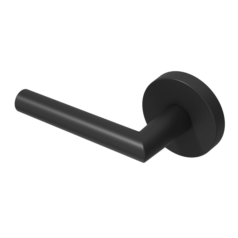 Okun Stark Dummy Door Handle, Matte Black Non-Turning Door Lever 1-Pack – Decorative Reversible Interior Handle for Closet, Pantry, Hallway & French Doors, Sleek Modern Design