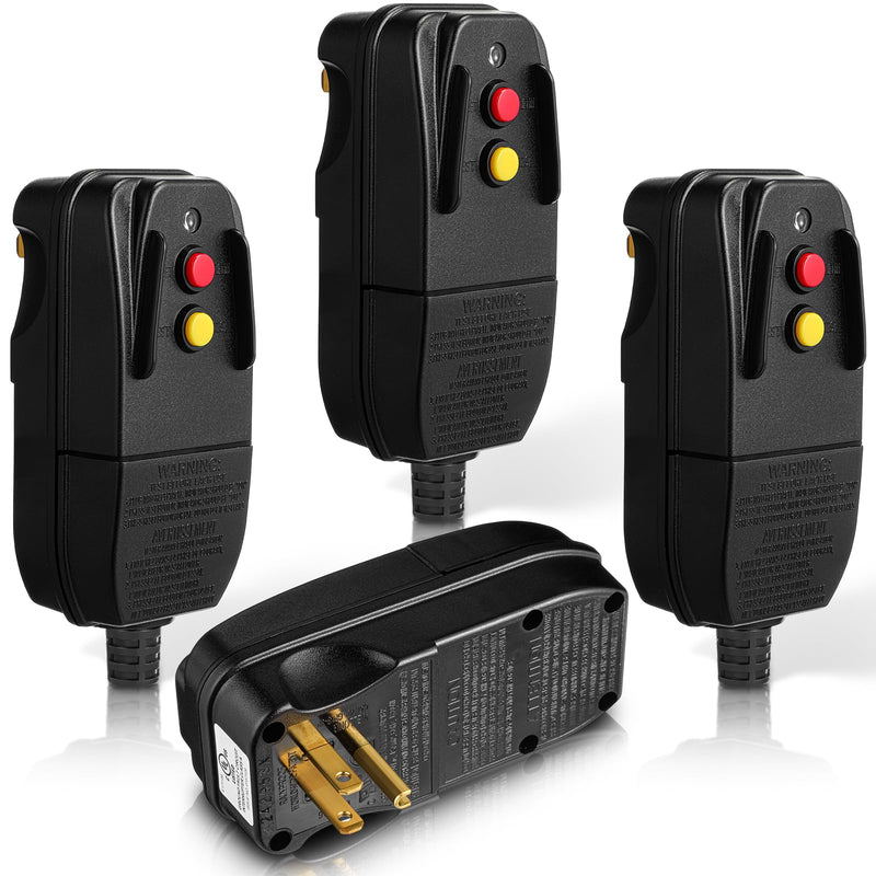 Relaxweex 3Pcs GFCI Replacement Plug GFCI Adapter Parts 3-Prongs 15 Amp Auto-Reset 120V Outdoor Waterproof Plug Assembly Ground Fault Circuit Interrupter for Pressure Washer Pool Pump Pool Pump