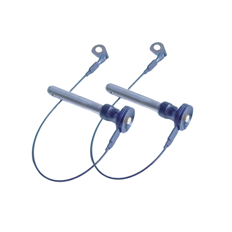 Stainless Steel Handle Ball Lock pin, Multimedia Audio Button Quick Latch Safety pin, Quick-Release pin with Lanyard (Dia:15/32in(12mm)-2pcs, Clamping Length:2in(51mm)) Dia:15/32in(12mm)-2pcs Clamping length:2in(51mm)
