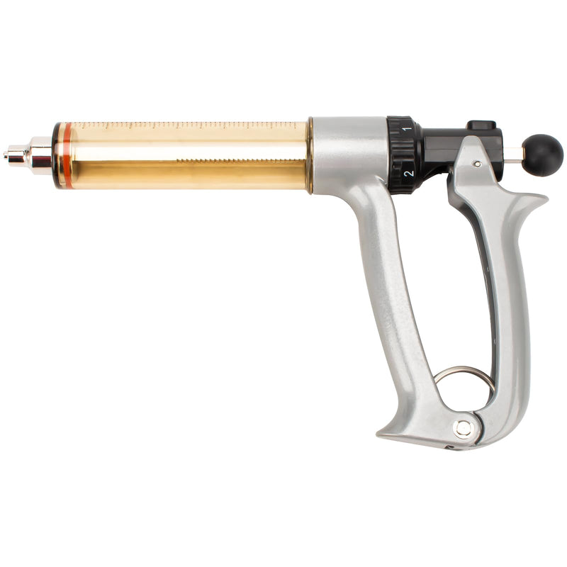 50ML Semi-Automatic Adjustable Injector Syringe, Precision Syringe Pump - Adjustable 1ml to 5ml Range for Fast Continuous Injection in Pigs, Cattle, Chicken, Goat, and Other Livestock 50ML