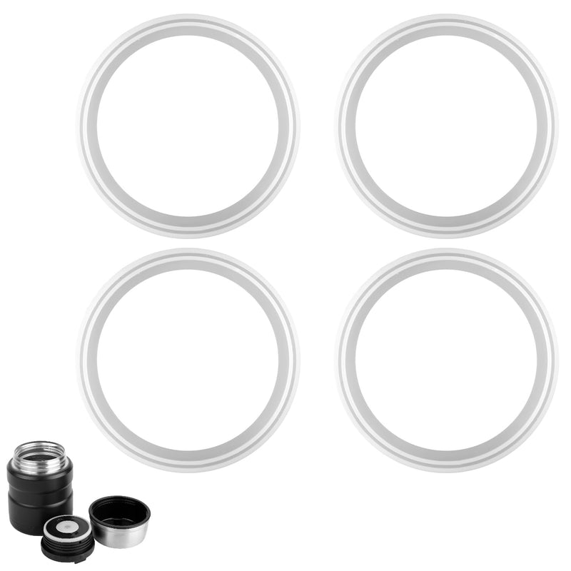 4pcs Replacement Rubber Gaskets Compatible for Thermos Stainless King 16 & 24 Ounce, Silicone Ring Seal Parts O-Ring Parts Compatible for Thermos Stainless King Food Jar BPA Free Accessories