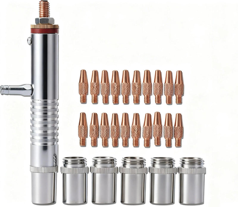 .030 Kit Tube Assembly Contact Tips Nozzle 186404 186405 186406 186419 For Miller Spoolmate 100, 200, 3035, 185 and Hobart Spoolgun DP-3035, SpoolRunner 100,Handler 125, 125 Ez, 130, 140, 190, 210MVP 26-PK Tips .030 kit