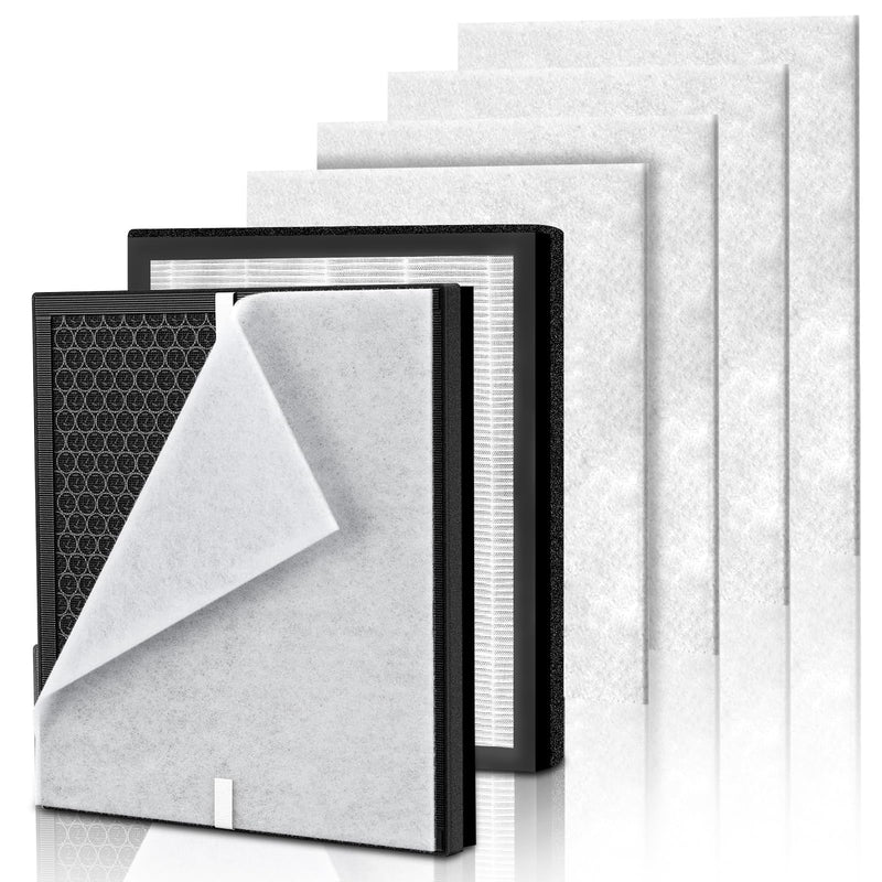 2 Pack PR1 Replacement Filter for Mooka PR1 Air Purifier for Pets Hair Dust white PR1-2Pack-white
