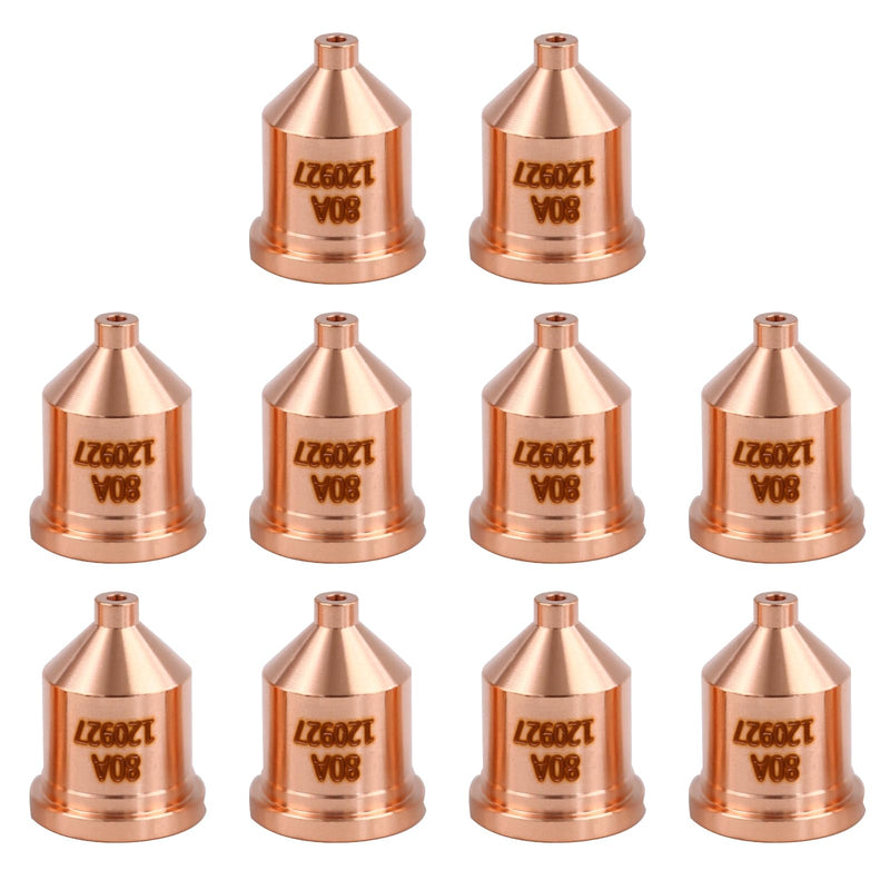 10pcs 120927 Nozzle 80A Fit for Hypertherm PMX 1000/1250/1650/T80/T100 Plasma Cutting Torch Consumables