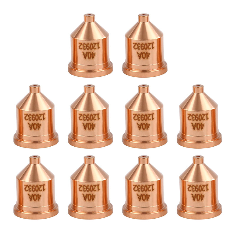 10Pcs 120932 Nozzles 40A Fit for Hypertherm PMX 1000/1250/1650/T80/T100 Plasma Consumables