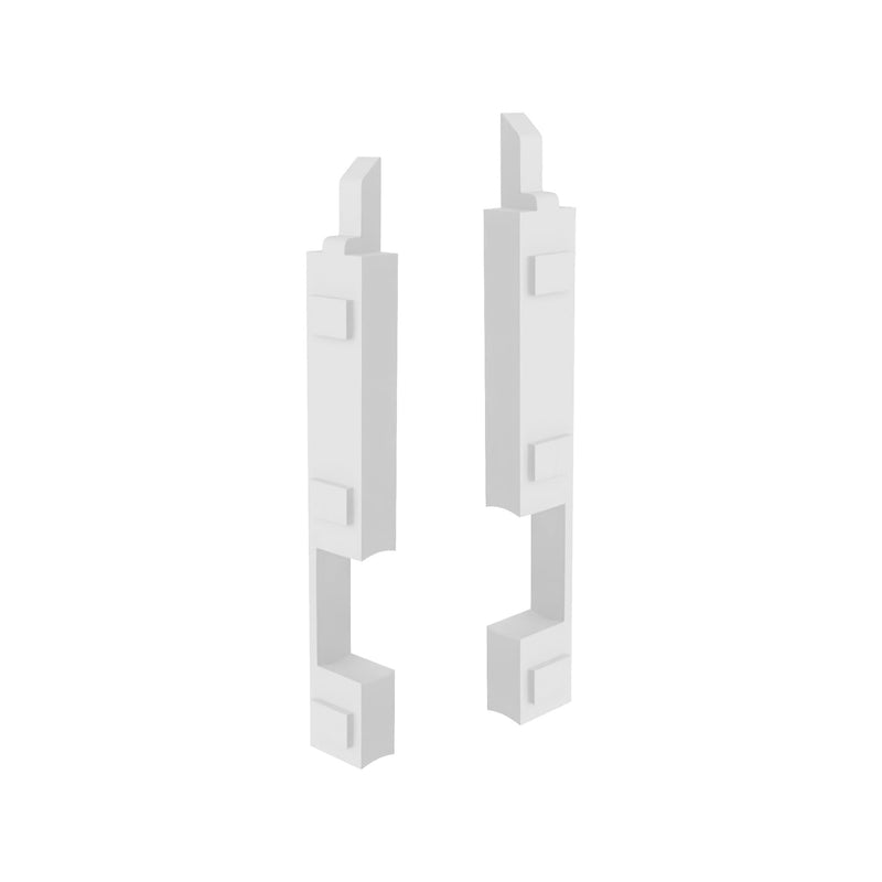 Brixwell Slide Bolt Set, Nylon Construction with White Finish, 4" Length, Left and Right Hand, Security Bolt for Windows, Doors, Sash Frames, Patio, and Storm Hardware, Pack of 5