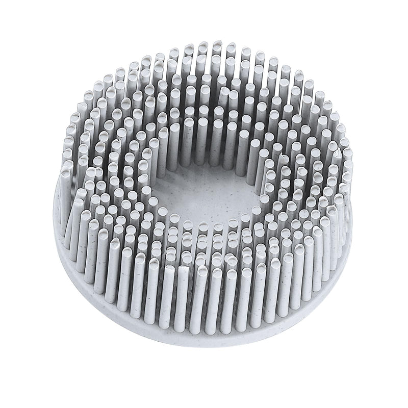 HARFINGTON Bristle Disc 2" 120 Grit R-Type Abrasive Brush Coarse Bristle Disc Deburring Electric Disc Brush Attachment Abrasive Coating Removal Disc for Metal, Gray