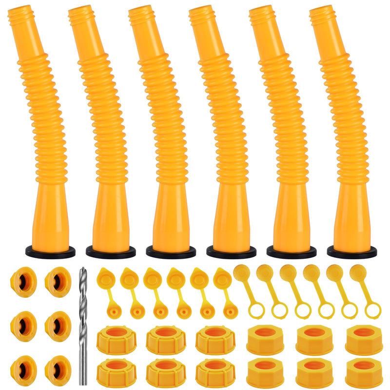 Gas Can Spout Replacement, Replacement Gas Can Spout. Gas Can Nozzle (6 Kit-Yellow) All gaskets are installed and ready to use upon receipt. For 1/2/5/10 gallon gas can. Easy and convenient to use