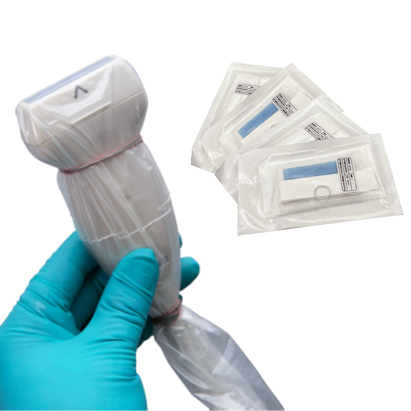 Ultrasound Probe Cover with Adhesive, Latex-Free Sterile Disposable Clear, Individual Packaging, 10/Bx, (5"x48") 5"x48"
