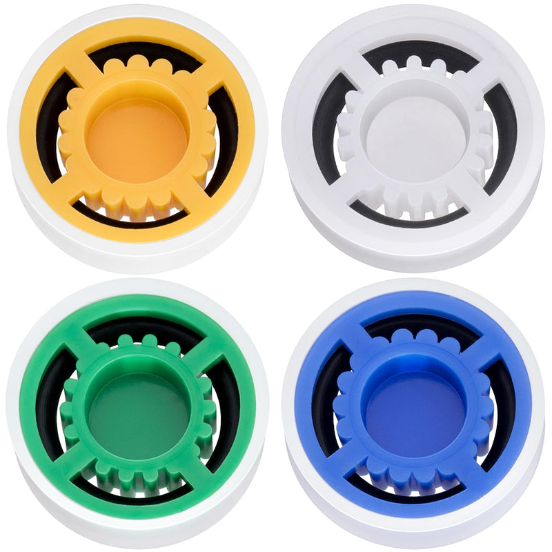 4pcs Shower Head Flow Restrictor, Shower Head Flow Reducer, 1.5 1.8 2.0 2.5 GPM Shower Head Water Saver, Shower Head Limiter for Bathroom, Kitchen, 0.56 × 0.54 × 0.21 inch blue,yellow,green,white