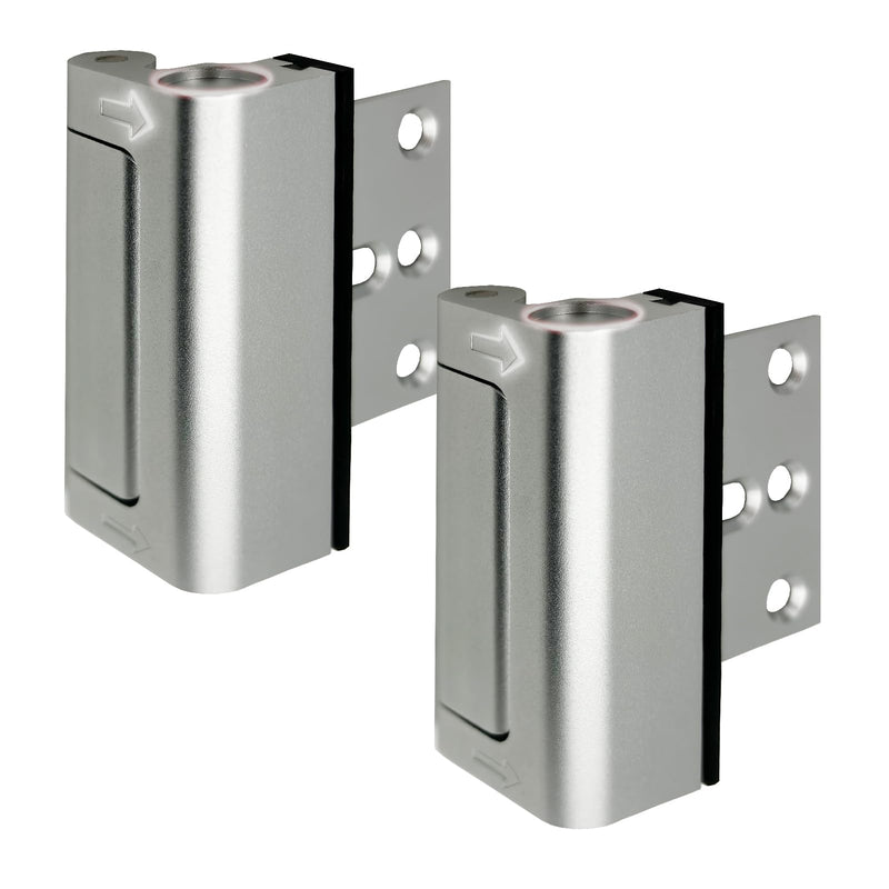 2 Pack Door Locks for Kids Safety, Reinforcement Lock for Inside Swinging Door, Premium Aluminum Alloy Door Lock Latch to Prevent Unauthorized Entry & Children's Sneaking Out (Frosted Silver)