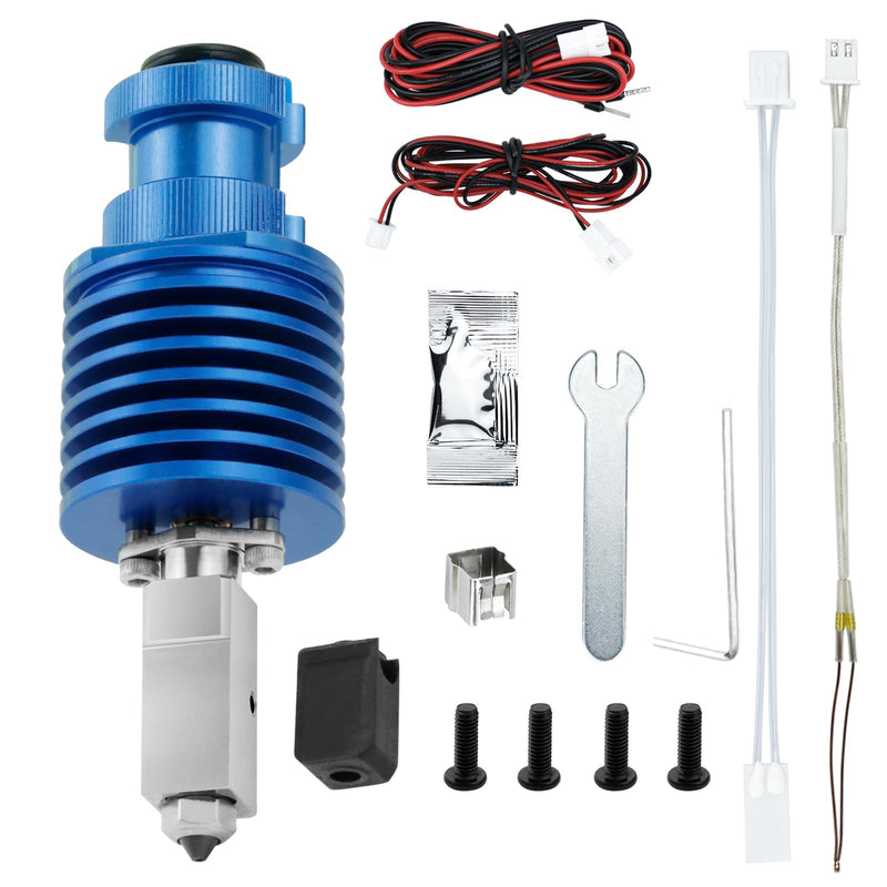 24V 60 Watt V6 Hotend,Ender 3 pro Hotend Upgraded High Speed Rapido V6 Hotend,One-Piece Hardened Steel 0.4mm Nozzle,for Ender 3-v2 Ender 3 Pro, CR10,CR10S, Voron 2.4 Prusa i3 MK3S MK3 MK2S 3D Printer