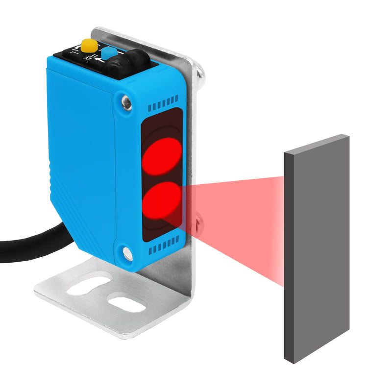 Photoelectric Sensor Switch PNP NO+NC,DC10-30V,Distance:80cm/31.52'', AE3Z-D61,Reflective photovoltaic Sensor,Garage Parking sensors,Infrared,Beam NPN
