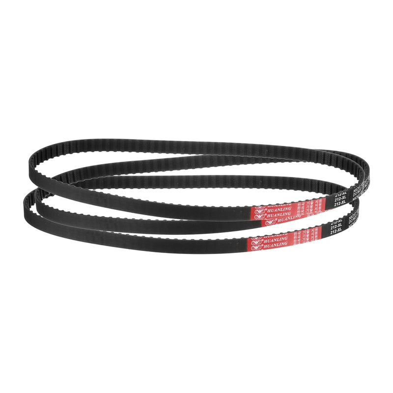 uxcell 3Pcs 212XL 037 Timing Belt 106 Teeth Black Cogged Rubber Geared Belt, Width 10mm, Pitch 5.08mm, 3D Printer Timing Belt 3