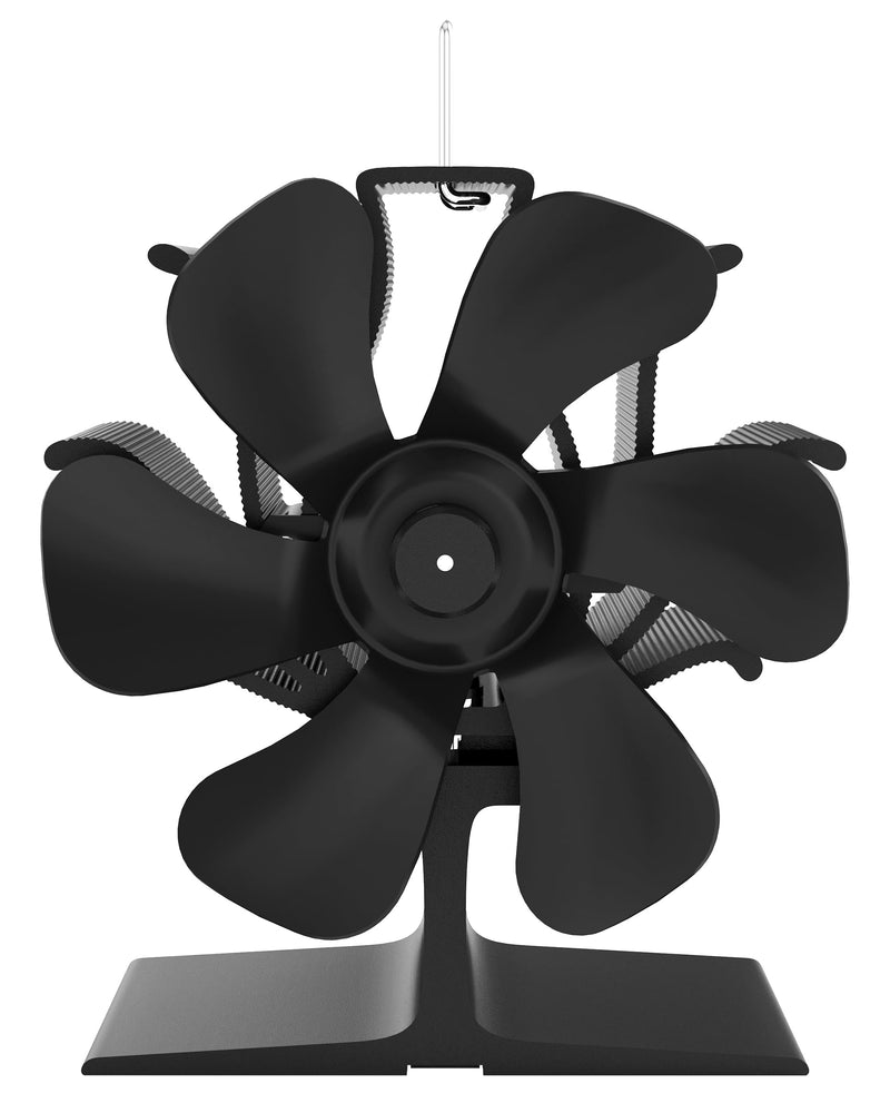 Wood Stove Fan Heat Powered, Small Fireplace Fan for Log Wood Burning Stove 6 Blades Small Fan