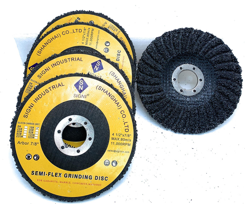 Semi-Flex Fiberglass Backing Abrasive Grinding Disc for Angle Grinder, for Granite, Marble, Stone, Glass