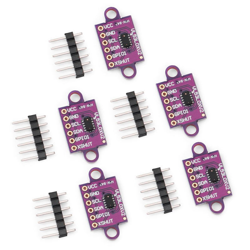 5Pcs VL53L0X Time-of-Flight (ToF) 940nm Laser Ranging Sensor Breakout GY-VL53L0XV2 Distance Measurement Module IIC for Arduino VL53L0X-5PCS