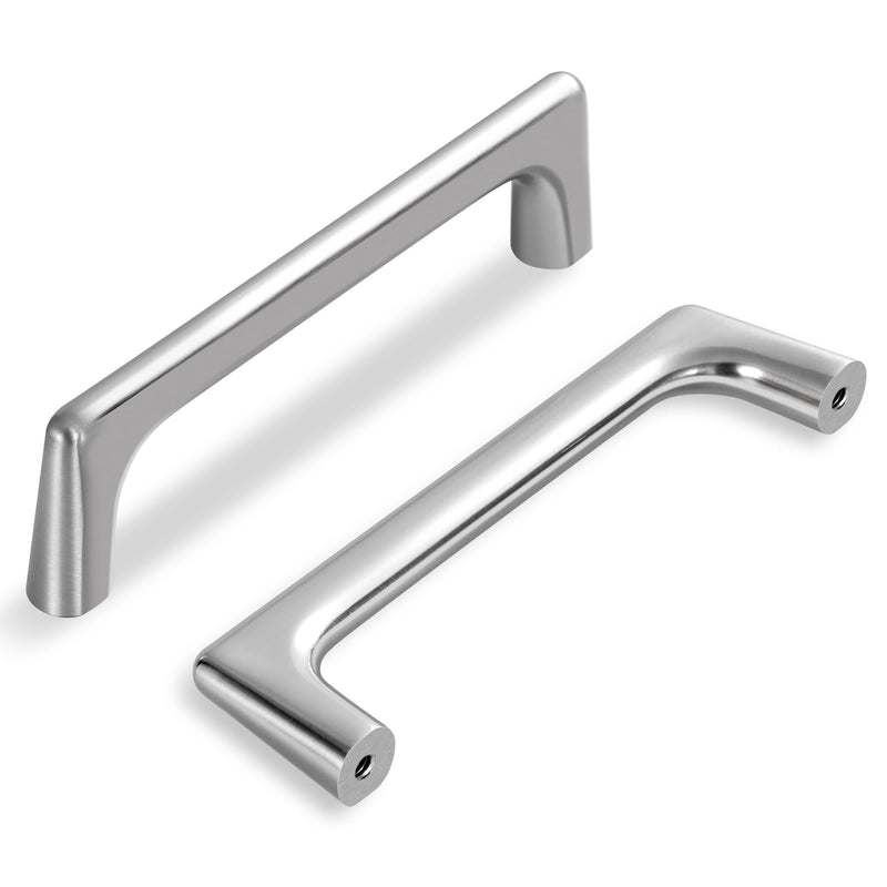 15 Pack 3.75 Inch(96mm) Hole Center Modern Brushed Satin Nickel Cabinet Pull Handle Timeless Vanity Drawer Pull Handle Classic Cabinet Hardware for Kitchen Bathroom, Screws Included, Nickel-B(3.75x15) 3.75 Inch Hole Center 15
