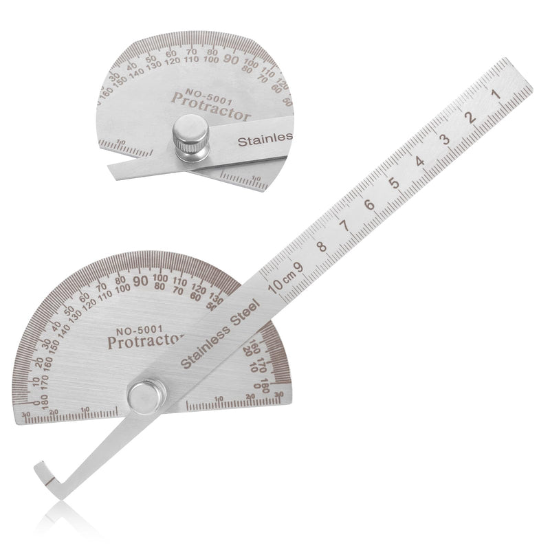 Stainless Steel Angle Protractor 0-180 Degrees Angle Ruler Finder 10 cm Woodworking Ruler Adjustable Angle Protractor Angle Finder Ruler Craftsman Angle Measure Tool Angle Measure Tool