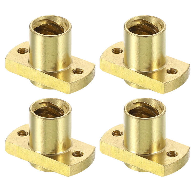 uxcell 4Pcs Tr8x8 Lead Screw Brass Nut, Trapezoidal Screw Diameter 10mm Pitch 2mm Lead 8mm (4 Starts) for A 3 CR-10 CR-10s Z Axis CNC 3D Printer Parts 4