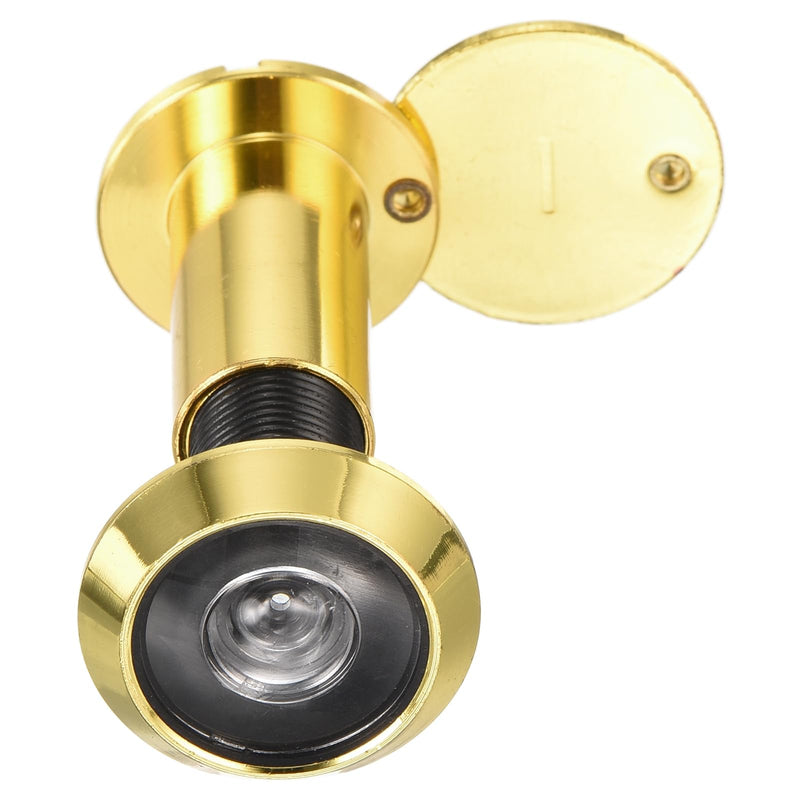 PATIKIL 9/16" Door Viewer Peephole 180-Degree Door Viewer Fits 1-3/4" to 2-15/16" Door Peep Hole with Rotating Privacy Cover for Home Office Hotel, Gold 9/16"(1-3/4"to 2-15/16")