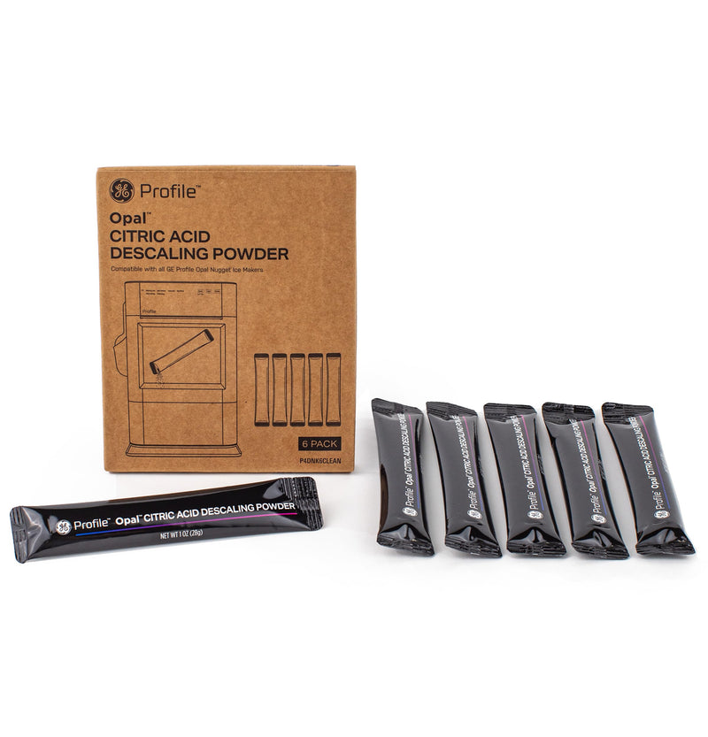 GE Profile Opal Descaling Powder, Removes mineral deposits and scale build-up, Enhanced Ice Performance, 6 Pack Kit 6pk Descaling Powder