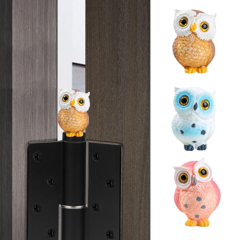 Owl Hinge Heads Decorative Topper Set of 3, Bird Magnetic Hinge Head Toppers,Door Hinge Head Home Decoration Magnetic Hinge Head Home Decoration(B) B