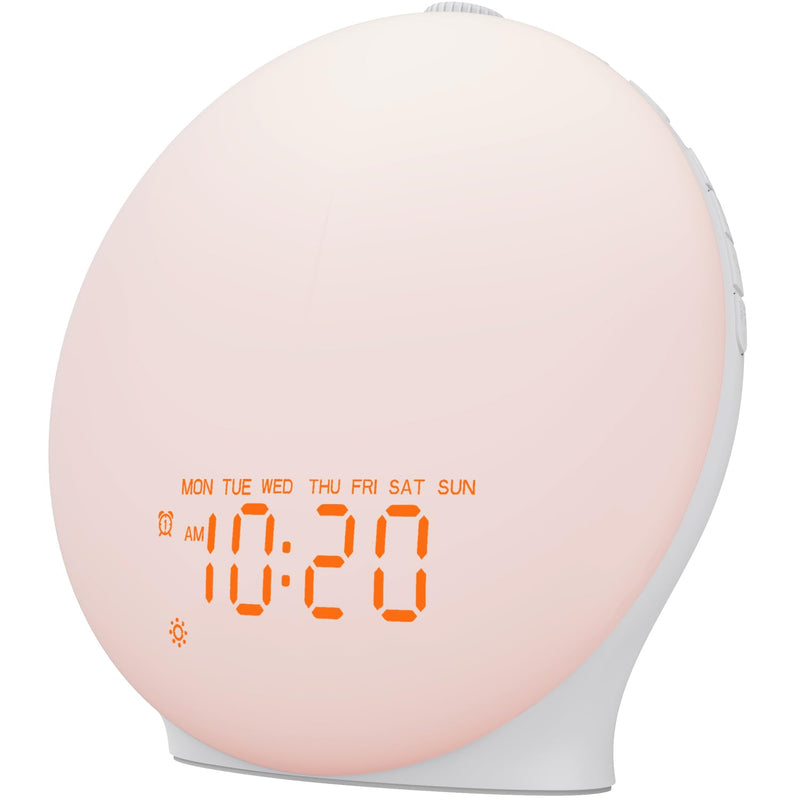 Sunrise Alarm Clock White Noise Sound Machine with 25 Soothing Sounds, 17 NightLights, Bluetooth Speaker Wake Up Light Alarm Clock for Bedrooms, Heavy Sleepers, Baby, Kids, Adults, Seniors, Ideal Gift M
