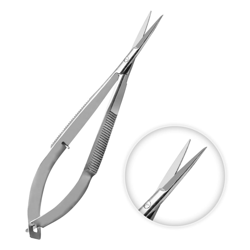 Micro Iris/Noyes/Castroviejo Scissors Ophthalmic Surgical Instruments Straight 4.5 Spring Action Extra Sharp Iris Scissor Veterinary ENT Dermatology Embroidery Craft Scissors