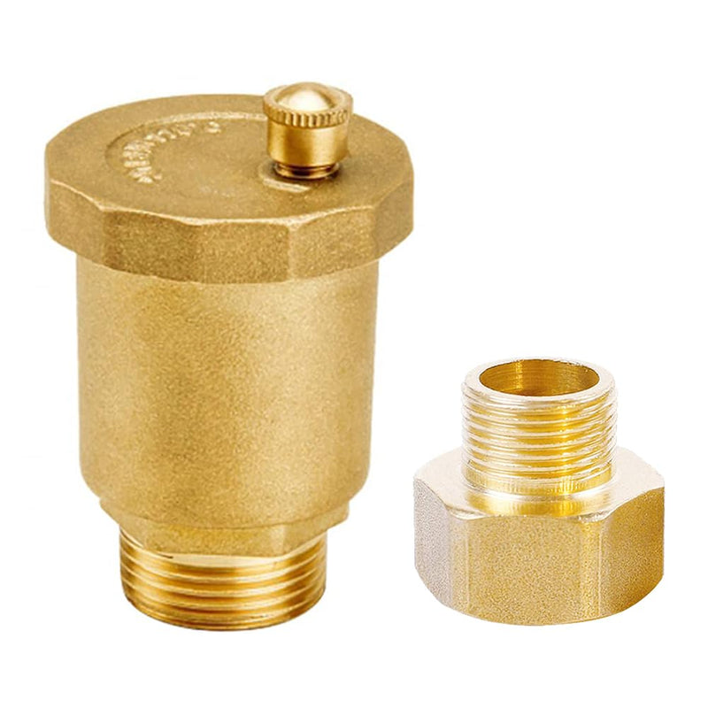 Joywayus Brass Automatic Float Valve Kit 1/4"NPT Air Bleeder Release Vent Valve Pipe Fitting Connector Adapter