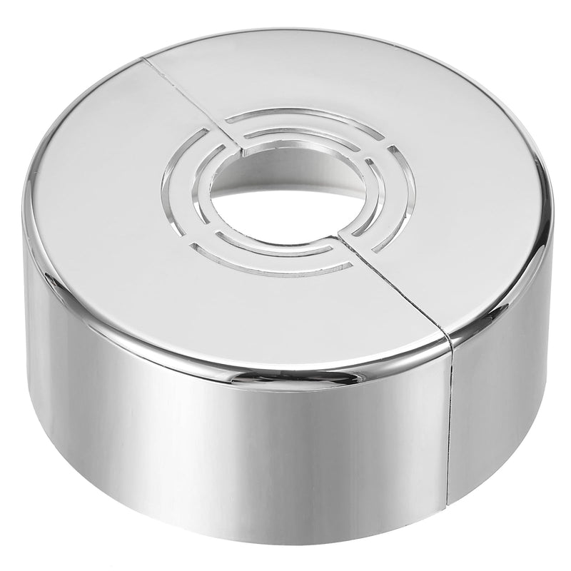PATIKIL Wall Split Flange 0.8/1/1.3 Inch, 1.2" Thicken Cuttable ABS Round Escutcheon Plate Cover Buckle for Water Pipe Faucet Decoration, Silver 1.2"