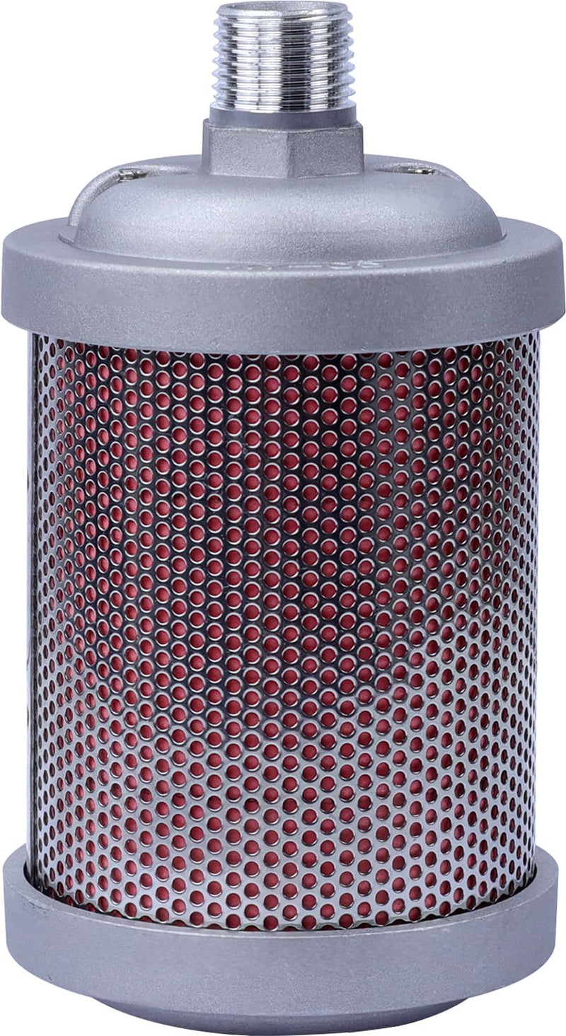 XY-07 Air Compressor Muffler 3/4" NPT Air Exhaust Muffler Silencer for Compressor Dryer Compressed Air Equipment and Systems, Single Chamber 145 PSI, Replacement Part