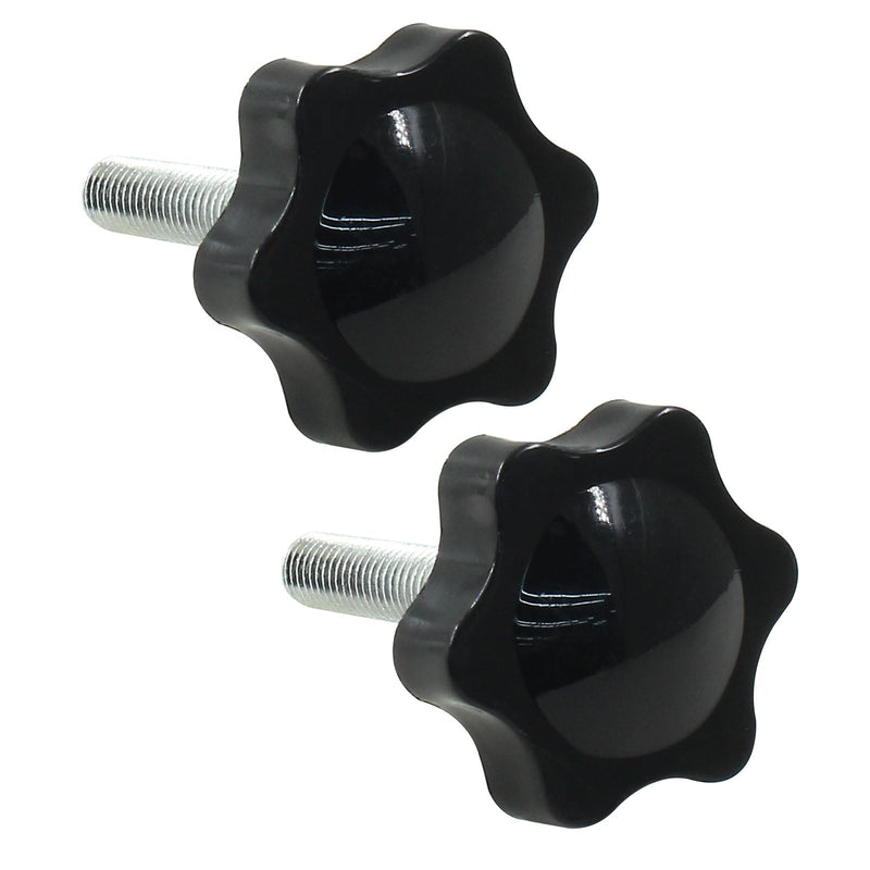 2 Pcs M8 x 40mm Star Hand Knob, Plastic Hex Shaped Clamping Knob Handle Tightening Screw Knob Star Knob