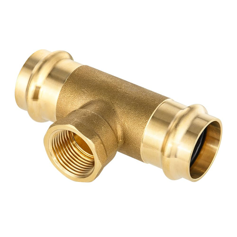 5 Piece EFIELD Copper Press Fittings,3/4" x 3/4" x 1/2" Female NPT Tee 5 3/4"P X 3/4"P X 1/2"F