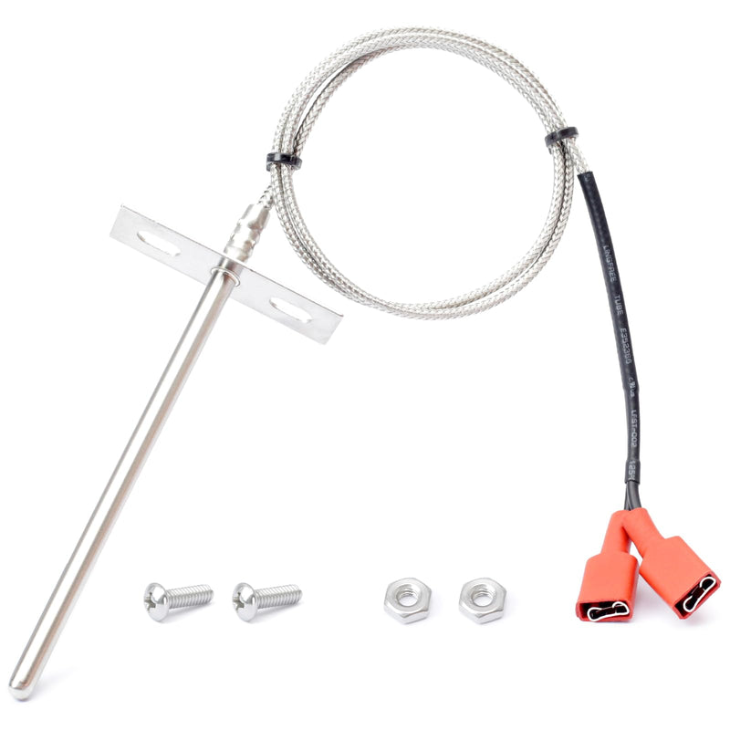 YUXIVCNE 70224 RTD Temperature Sensor Probe Replacement for Pit Boss 340 440 Pellet Grills Replace 31187 with 2 Nuts and Screws